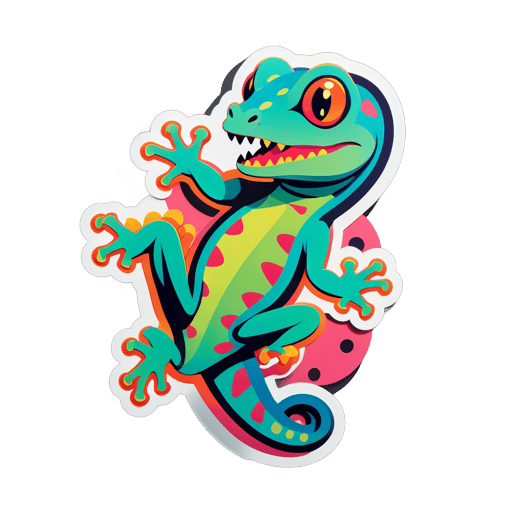 Grimpant Gecko sticker