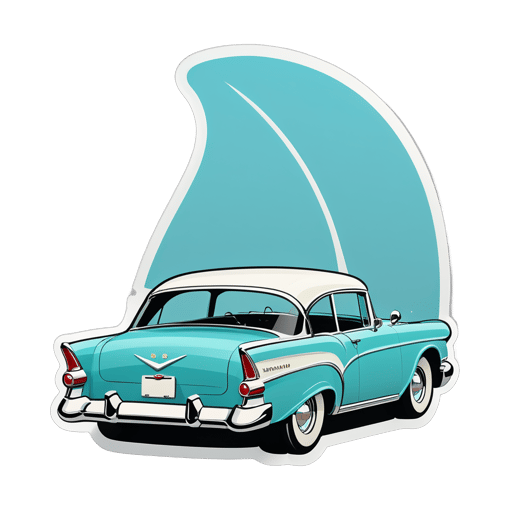 클래식 자동차 테일핀 sticker