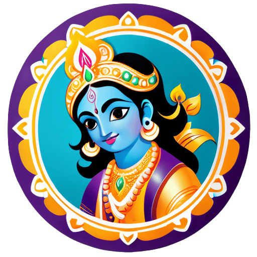 Senhor Krishna sticker
