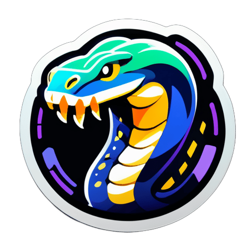 Adesivo sobre python e hacking sticker