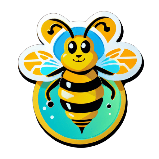 honey bee as chemist sticker