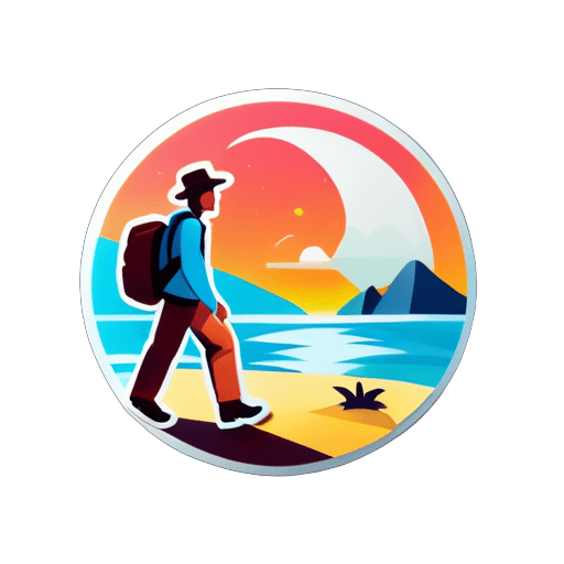 Traveler guy sticker