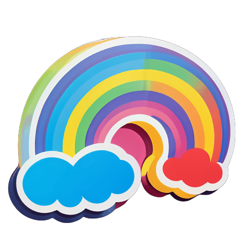 colorful rainbow sticker