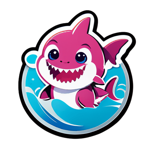 bebé tiburón sticker