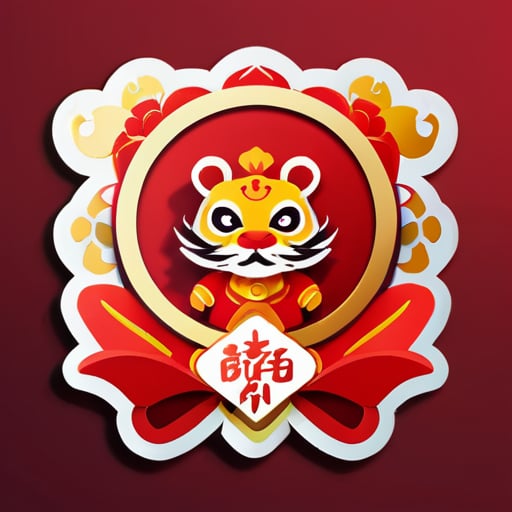 중국 전통 설날 스티커 sticker