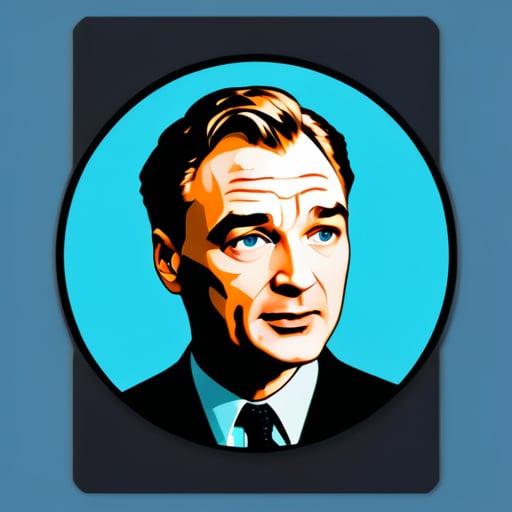 Christopher Nolan em J. Robert Oppenheimer sticker