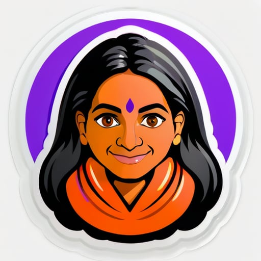 female baba Ramdev
 sticker