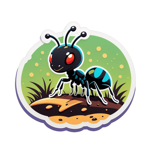 작은 개미 건설자 sticker