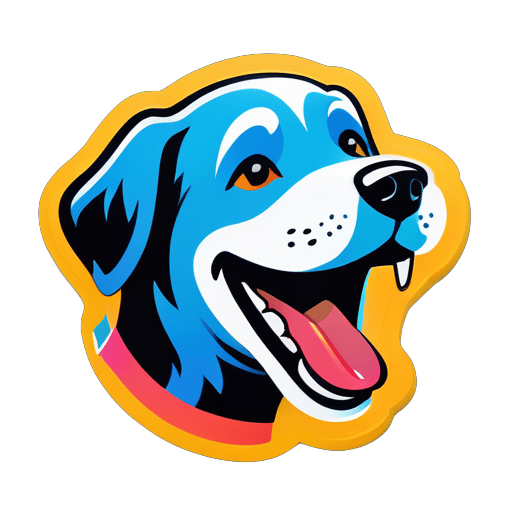 happy dog sticker