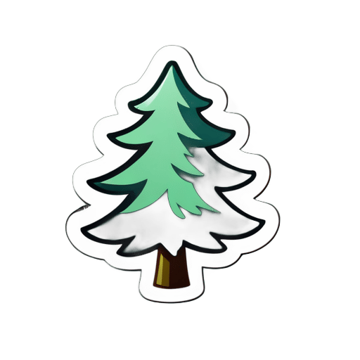 pine tree air freshener sticker