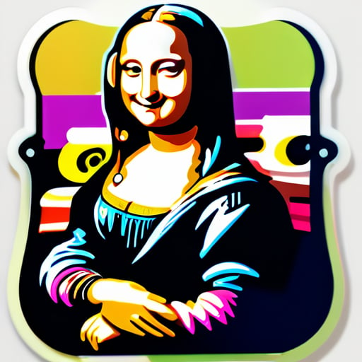 tạo sticker của bức tranh Mona Lisa sticker
