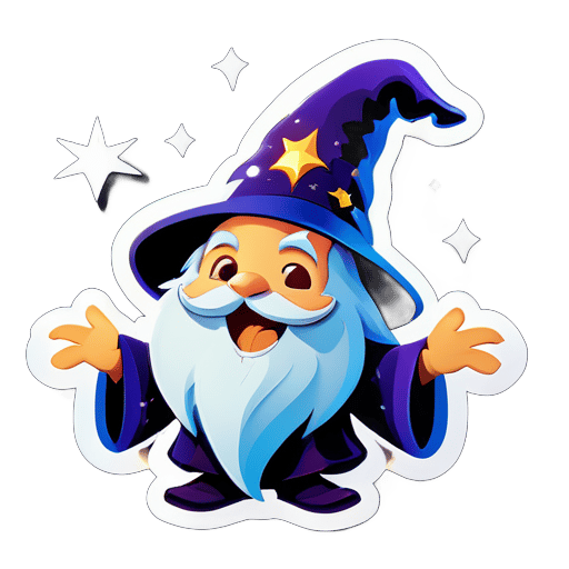 Happy Wizard sticker