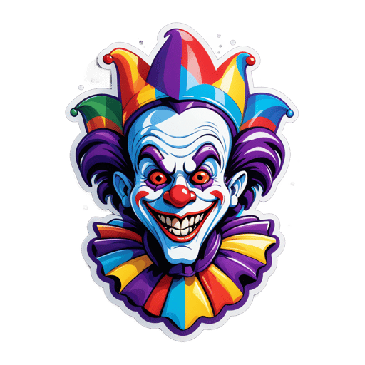 Funny Clown Jester sticker