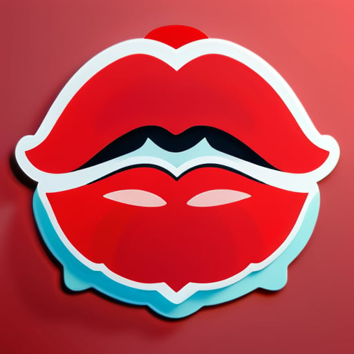 Kissing Lips sticker