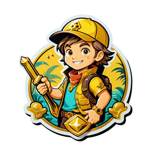 Golden Treasure Hunter sticker