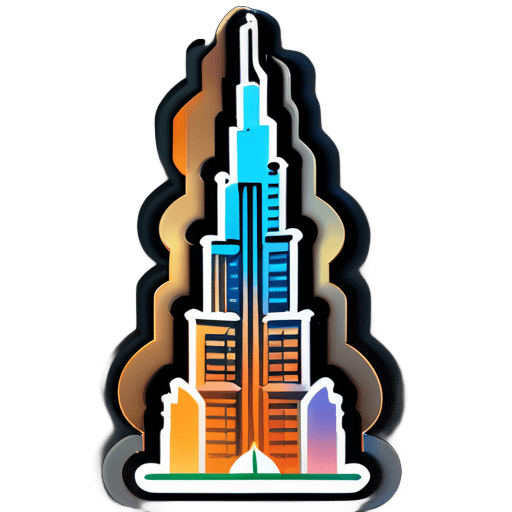 I want Burj Khalifa with India color  sticker