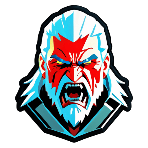 witcher 3 geralt angry sticker