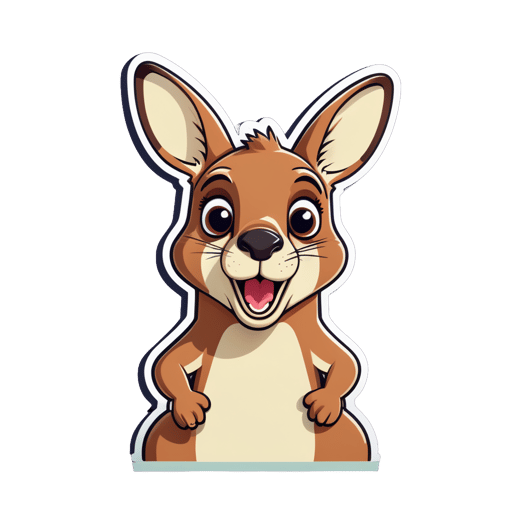 Mème du kangourou surpris sticker