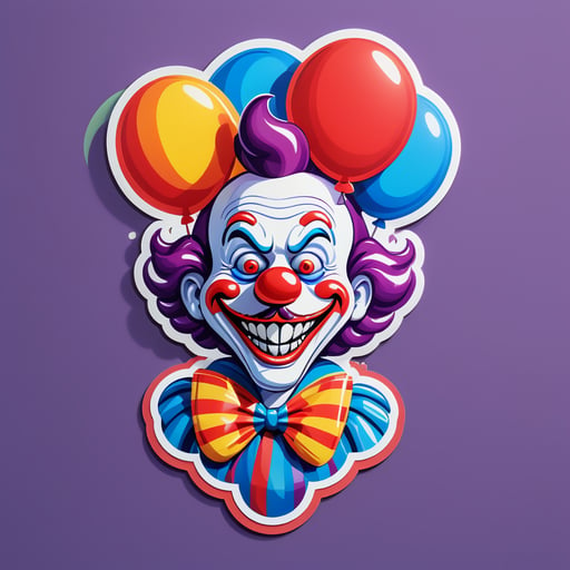 Amusing Balloon Clown sticker