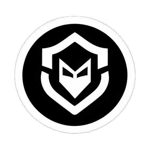 Créez un logo d'entreprise pour une société privée nommée HackNox, en utilisant uniquement les couleurs noir et blanc, en lui donnant un aspect profondément lié à la cybersécurité. sticker