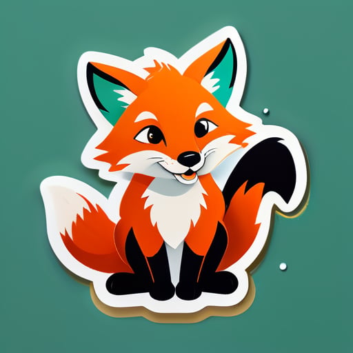 一隻狐狸正在講故事 sticker