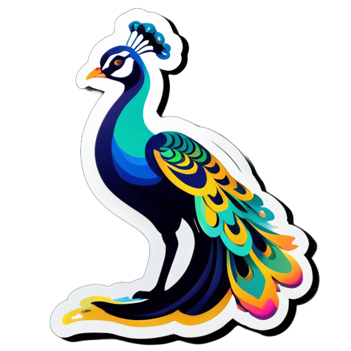 A peacock  sticker