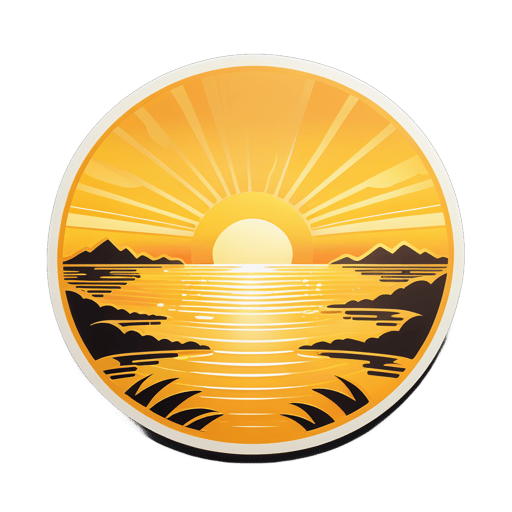 Golden Sunset sticker