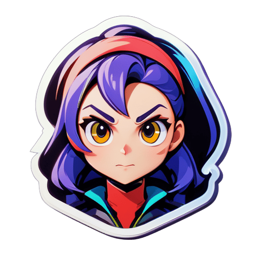 Well-known two-dimensional female game characters sticker