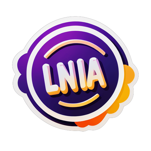 hazme un logo para el sitio web con la palabra 'Lina' sticker