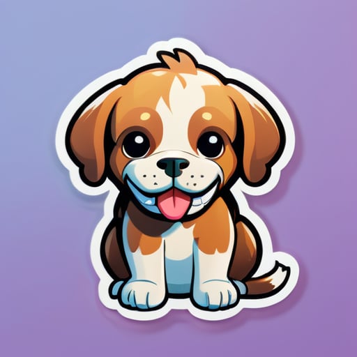 Perro sosteniendo un hueso sticker