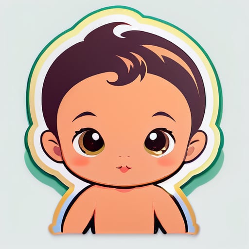 Cute baby sticker
