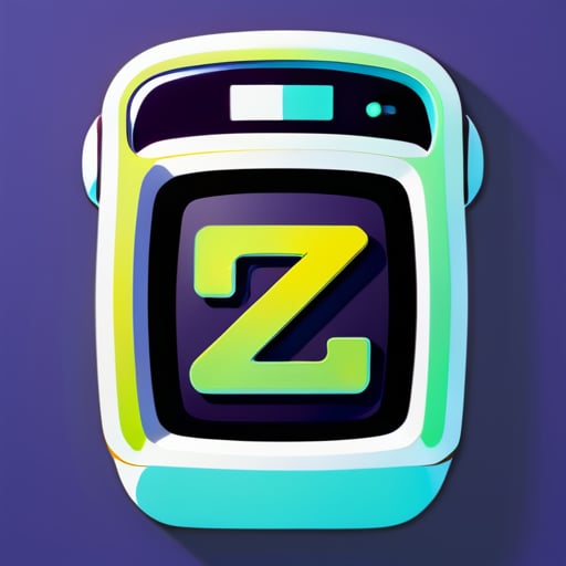 Make a humanoid radio with the letters EZ on top sticker