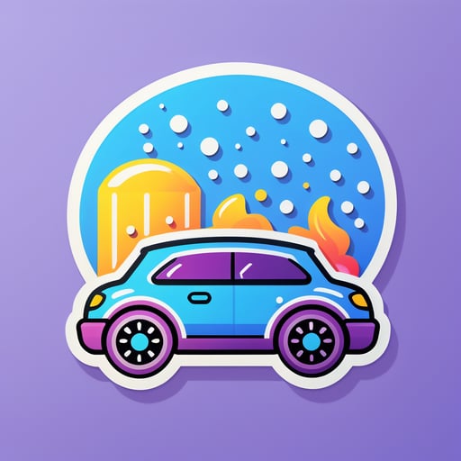 Iconos de Lavado de Autos sticker