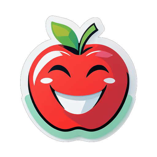 Smiling Apple sticker