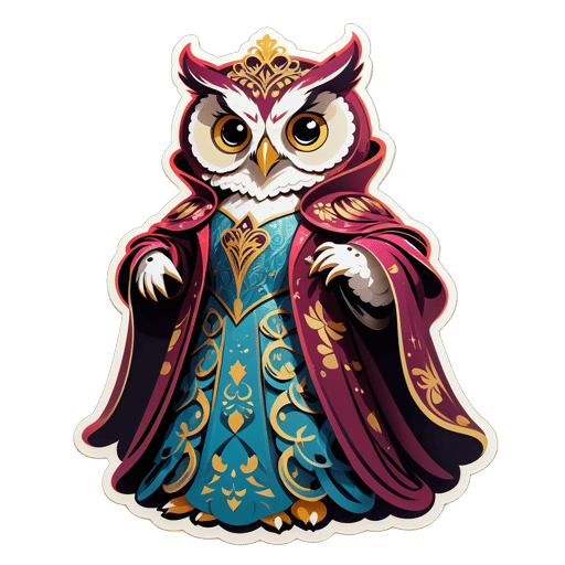 Opera Owl in Gown sticker
