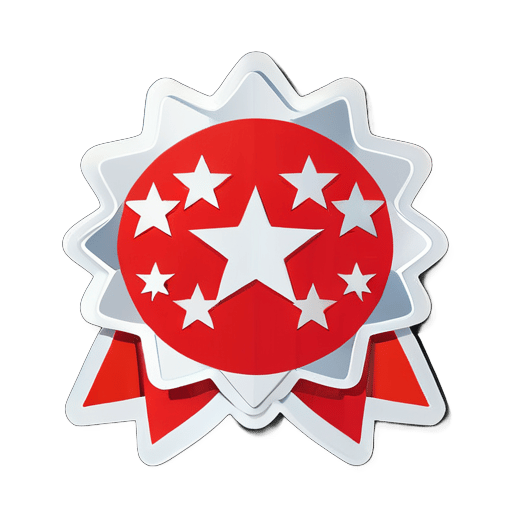 the Five-Starred Red Flag sticker