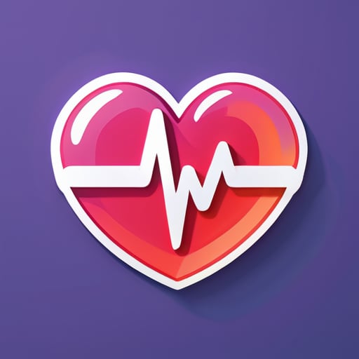 médical écrit en police heartbeat sticker