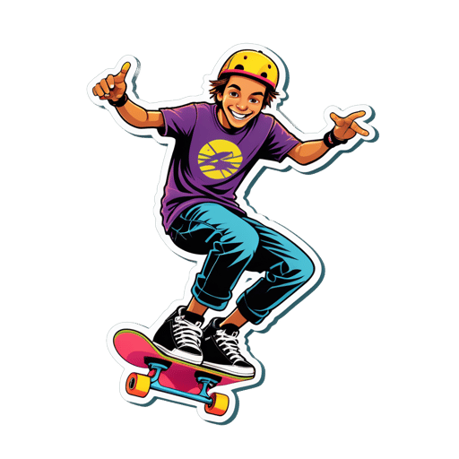 Daring Skateboard Tricks sticker