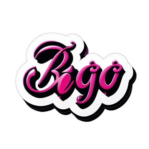 tạo một logo có tên "Blog" bằng font chữ "Brush Script MT" và màu sắc phải là "Magenta" sticker
