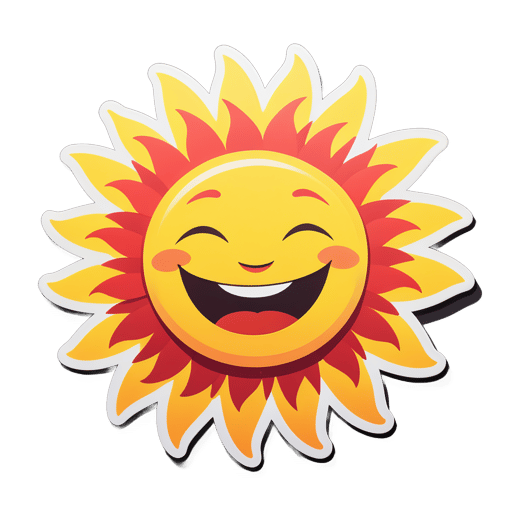 Lächelnde Sonne sticker