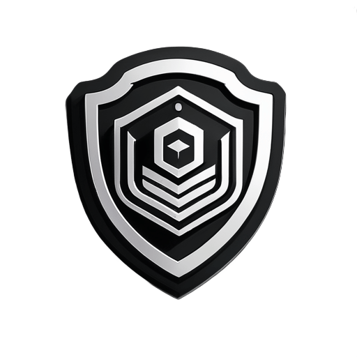 创建一家名为HackNox的私人有限公司的公司标志，只使用黑白两色，使其看起来深邃且具有网络安全的感觉 sticker