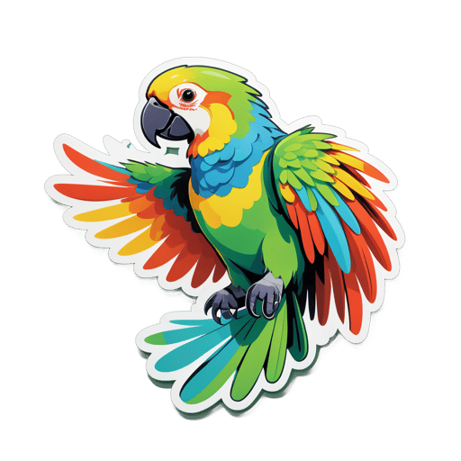 Flying Parrot sticker