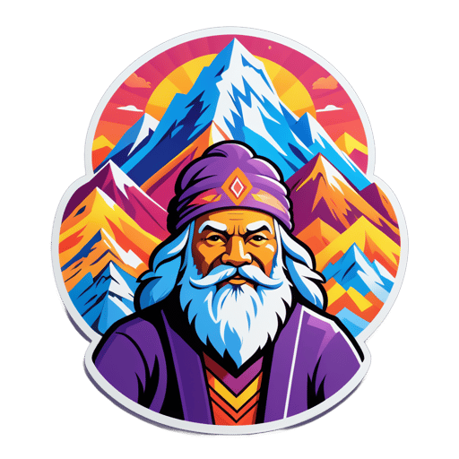 Majestic Mountain Guru sticker
