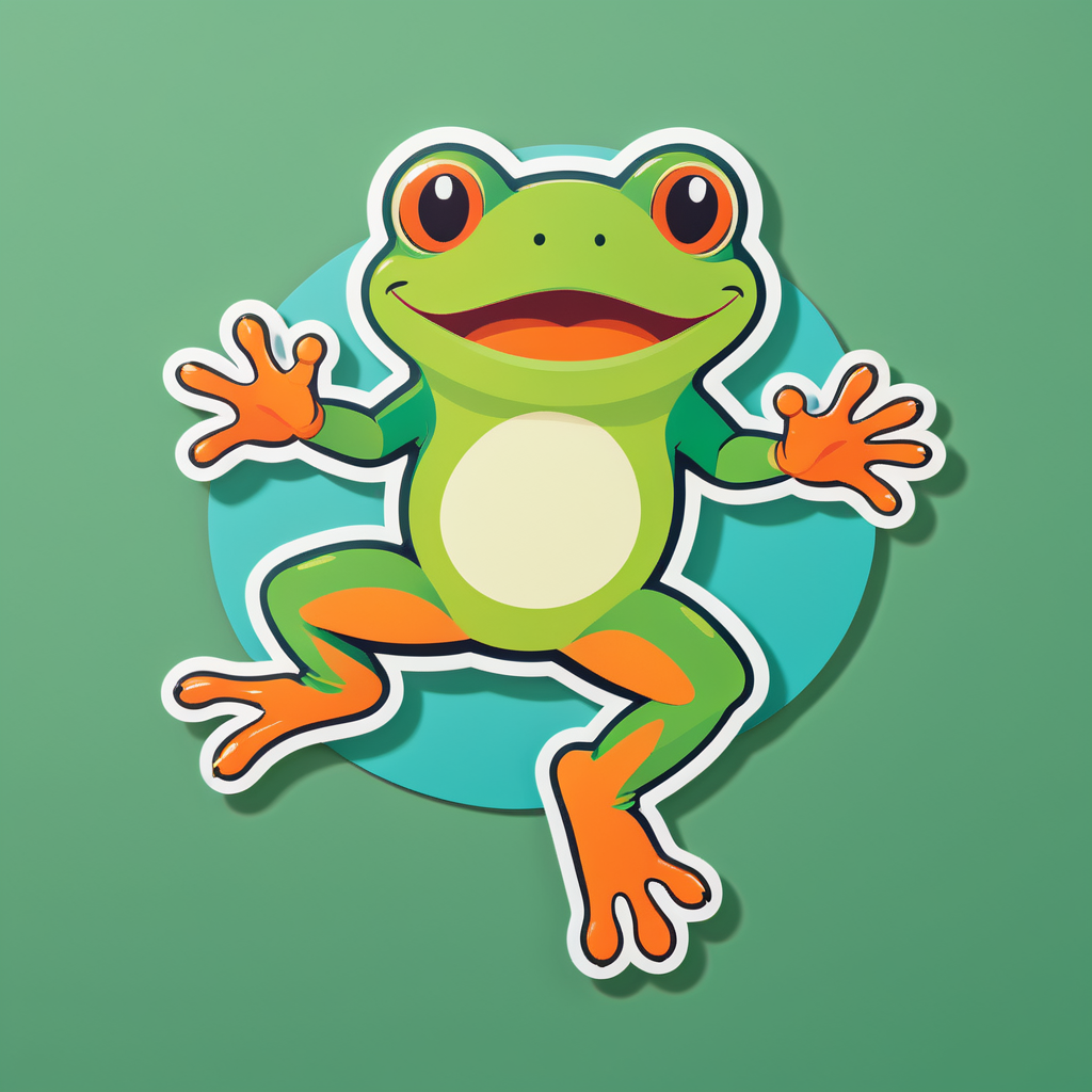 Jumping Frog sticker