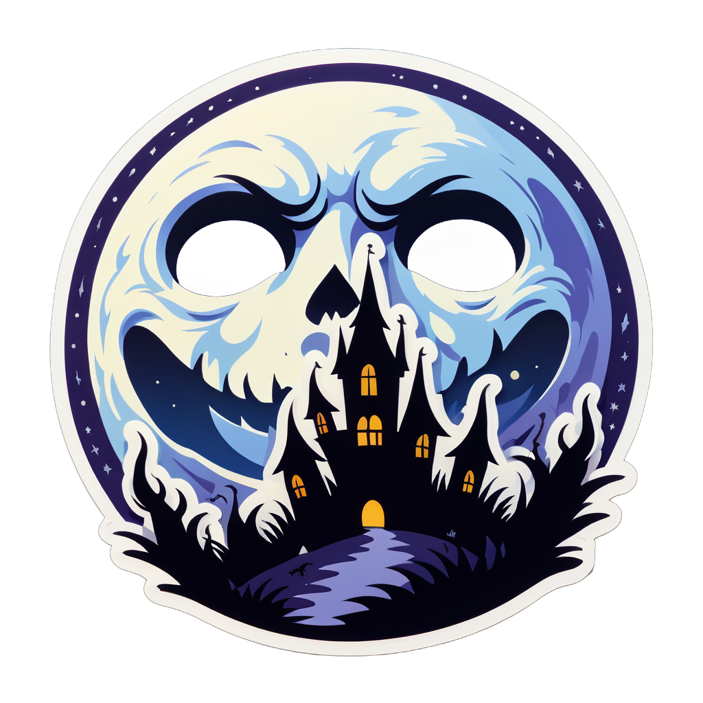 Haunting Full Moon sticker