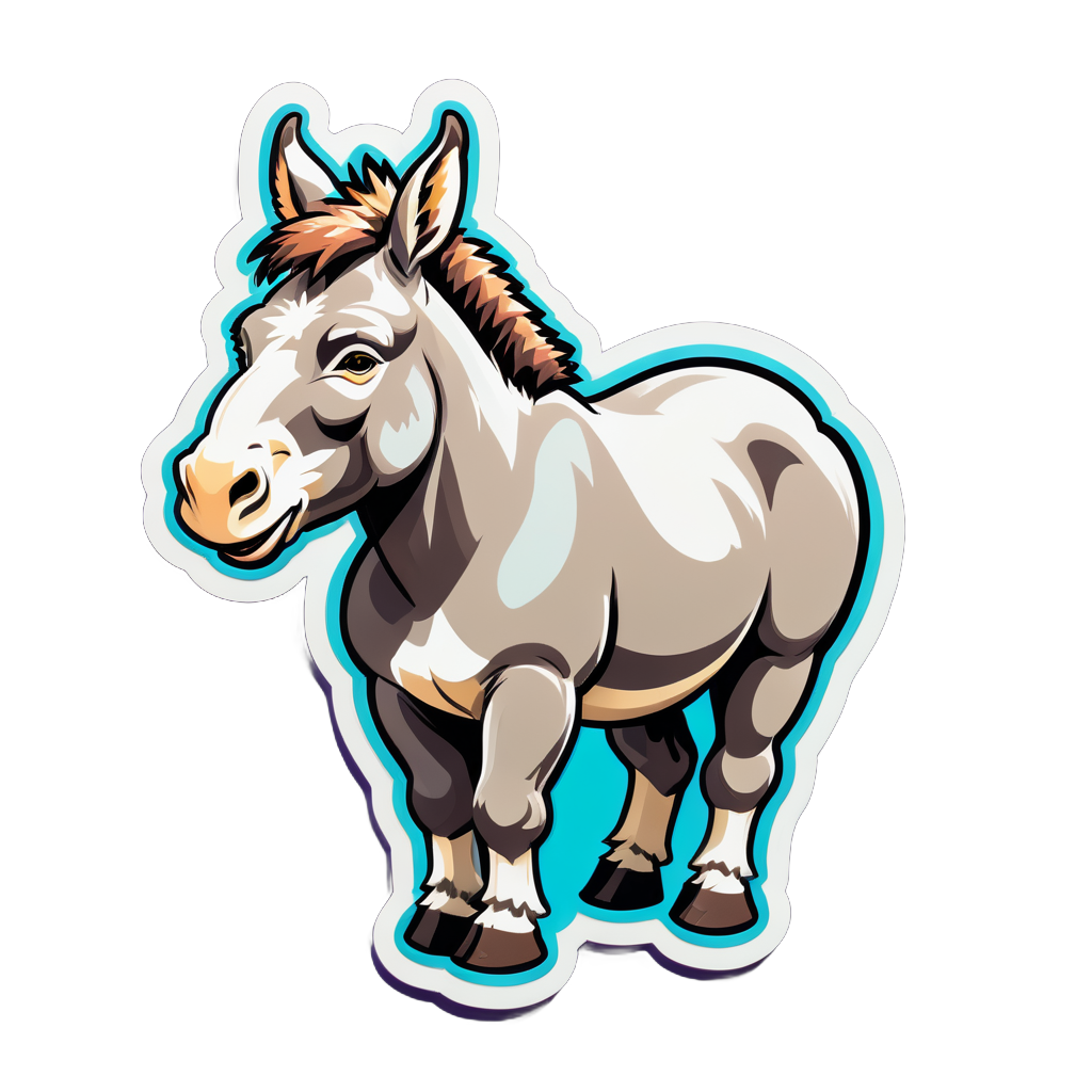 Hefty Buff Donkeys sticker