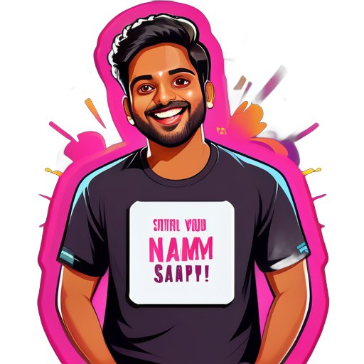 Un garçon est un Instagram id ravi_gupta_sahab ce Post pour le nom de l'entreprise t-shirt up your name Ravi Gupta sticker