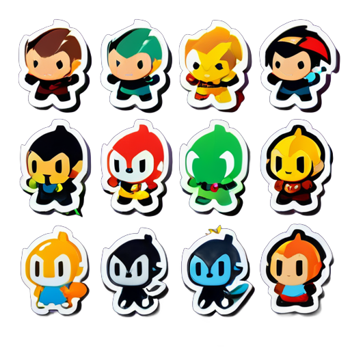 well-known game characters sticker