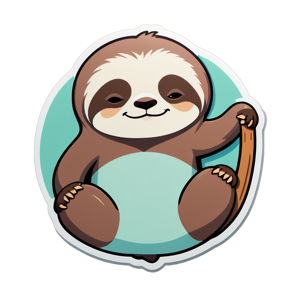 Paresseux Sloth Yogi sticker