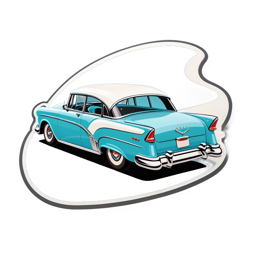 Classic Car Tailfin sticker